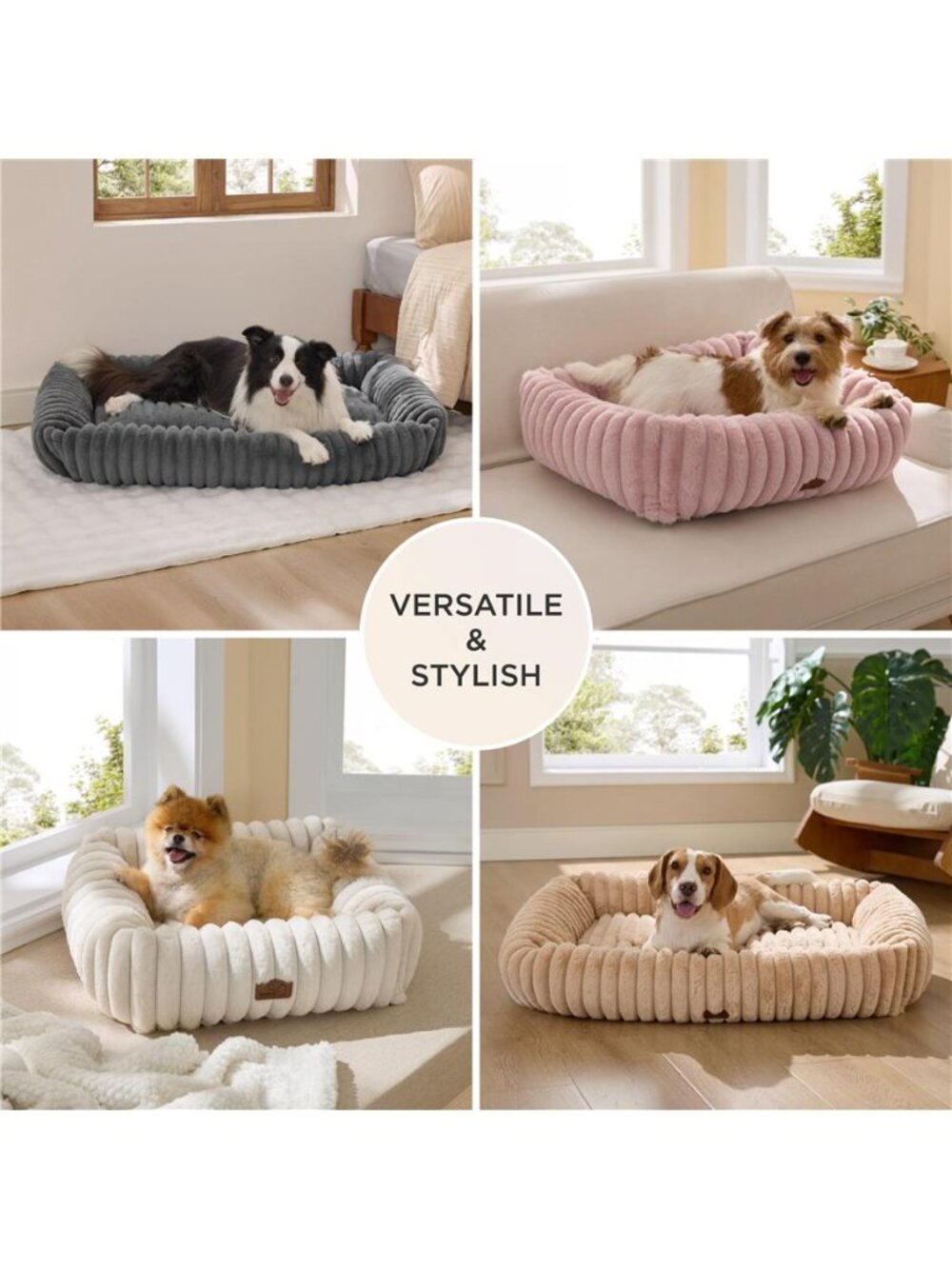 Orthopedic Dog Bed for Small Dogs & Cats Washable Furry Pet S(20"x 19" x 6") - Picture 4 of 7